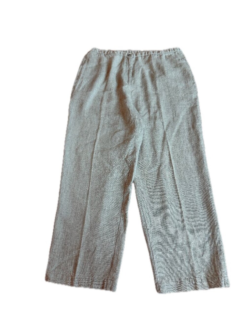 J. Jill Sage Green Wide Leg Trouser Pants Elastic Waist Straight Size 16 Women's